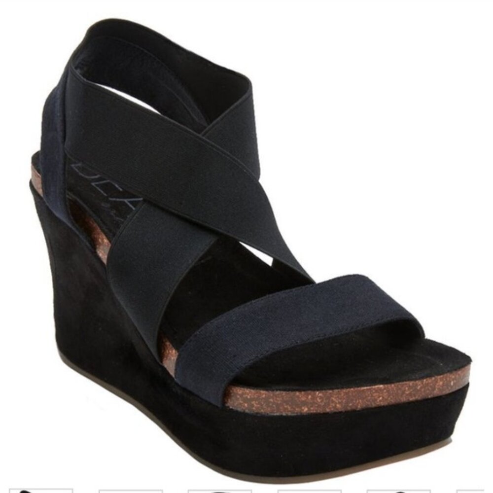 BEACH BY MATISSE LIZ WEDGE SANDAL COLOR BLACK